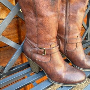 MIA Chestnut Heeled Boots